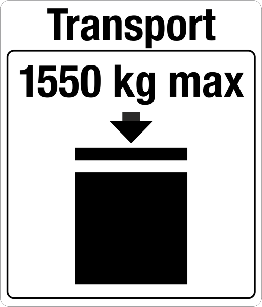 Verpackungskennzeichen in 4 Gewichten